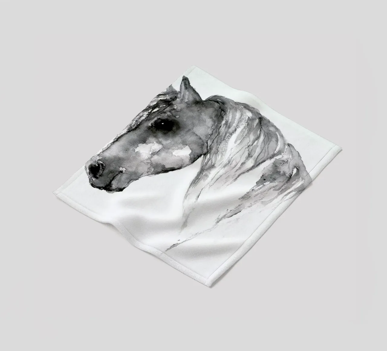 Grey Horse manta de franela de Larissa van der Laan