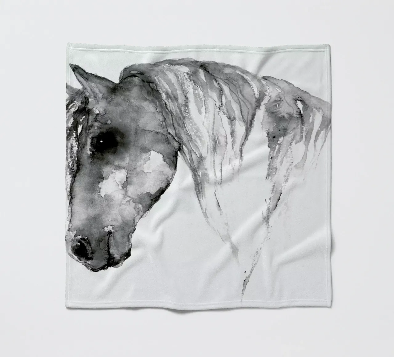 Grey Horse manta de franela de Larissa van der Laan