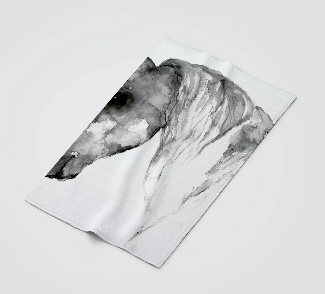Grey Horse manta de franela de Larissa van der Laan