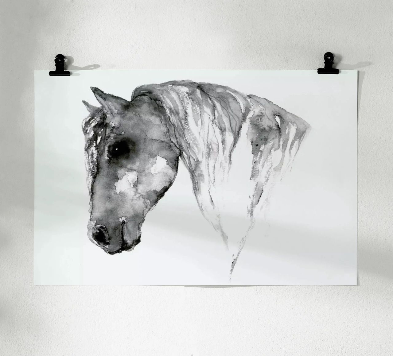 Grey Horse poster by Larissa van der Laan