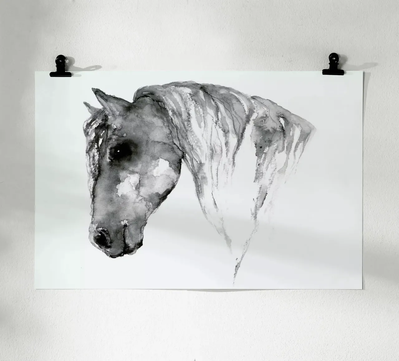 Grey Horse poster by Larissa van der Laan