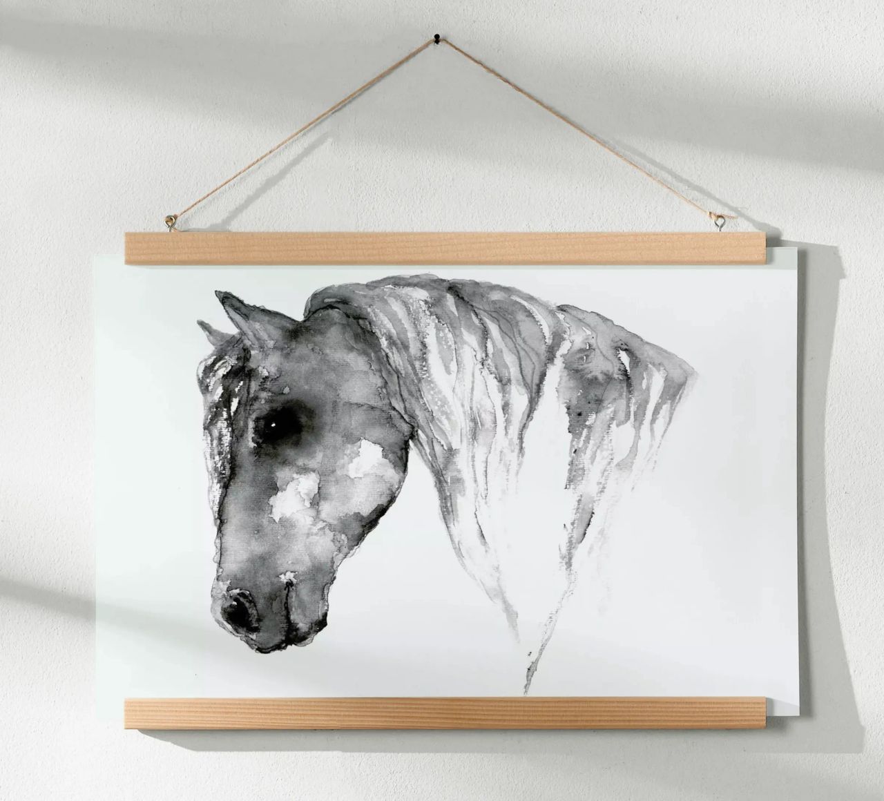 Grey Horse poster by Larissa van der Laan