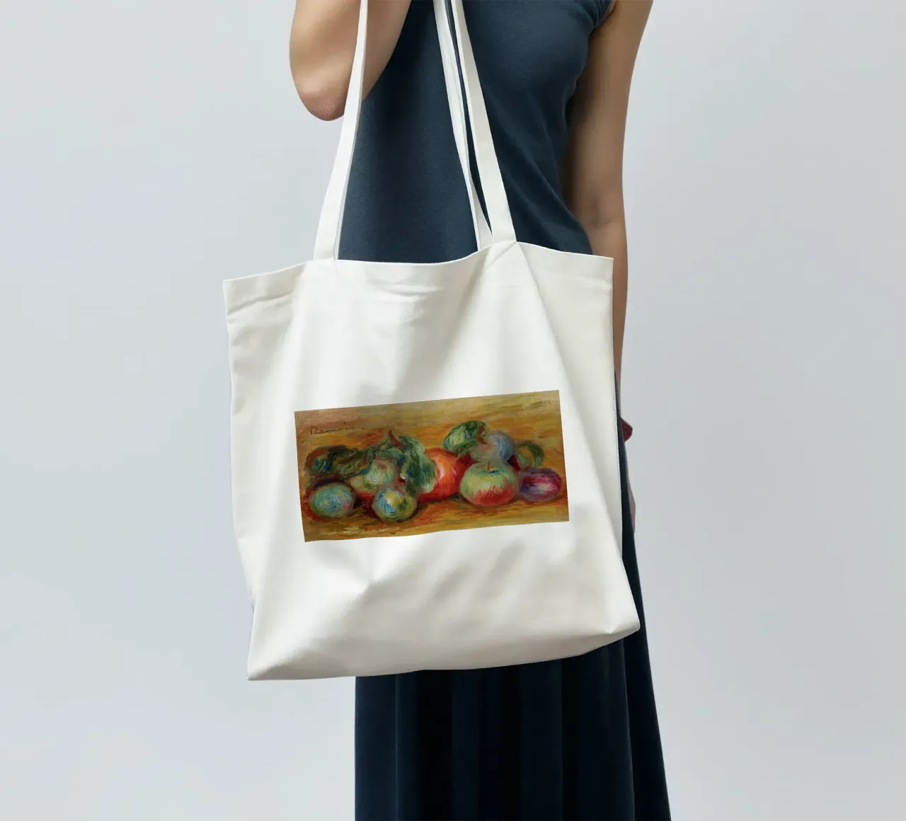 Pierre-Auguste Renoir - Natura morta con frutta borsa in juta da Timeless Artworks
