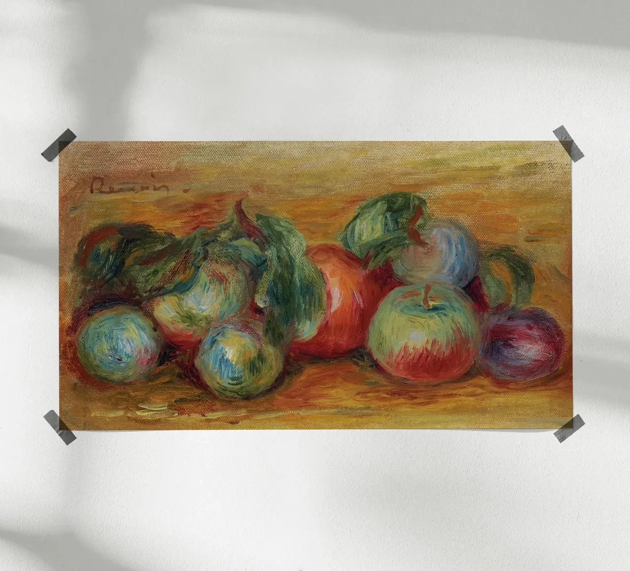 Pierre-Auguste Renoir - Natura morta con frutta carta hahnemühle da Timeless Artworks