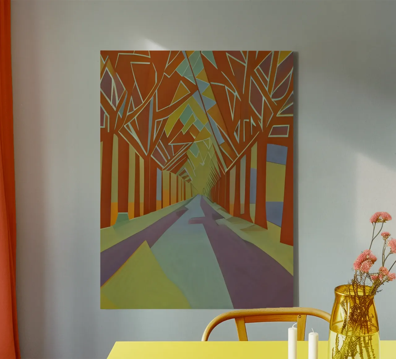 Albero_Natura_1 tela con Cornice a cassetta da Abstract Art by LK