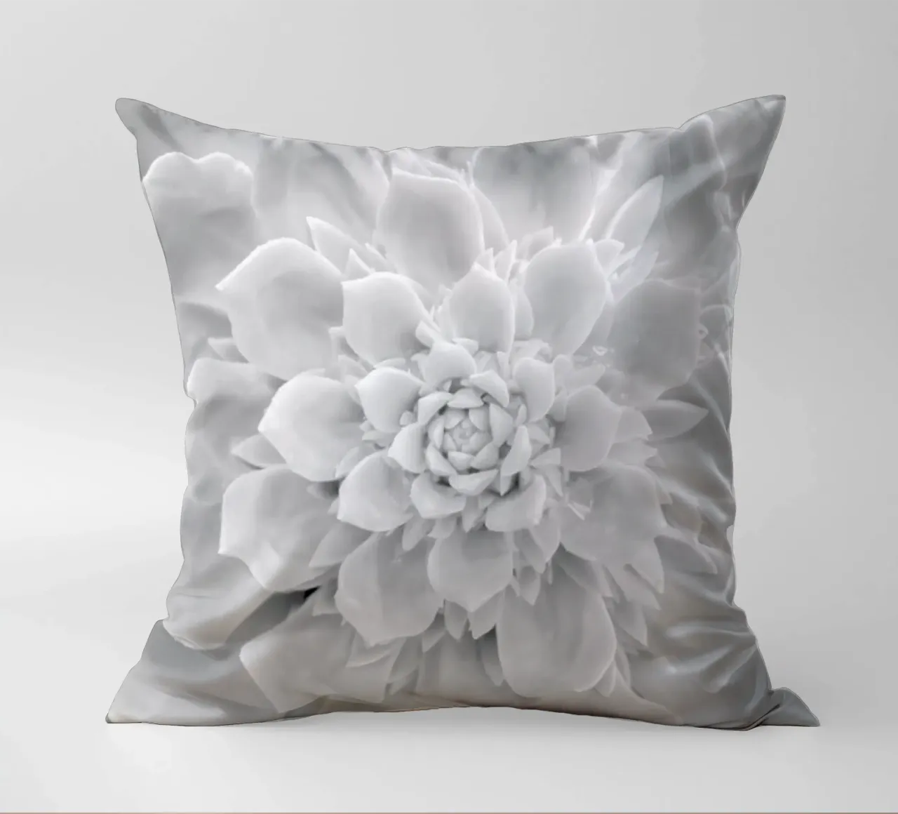 White Succulent decorative cushion by Victoria Frost