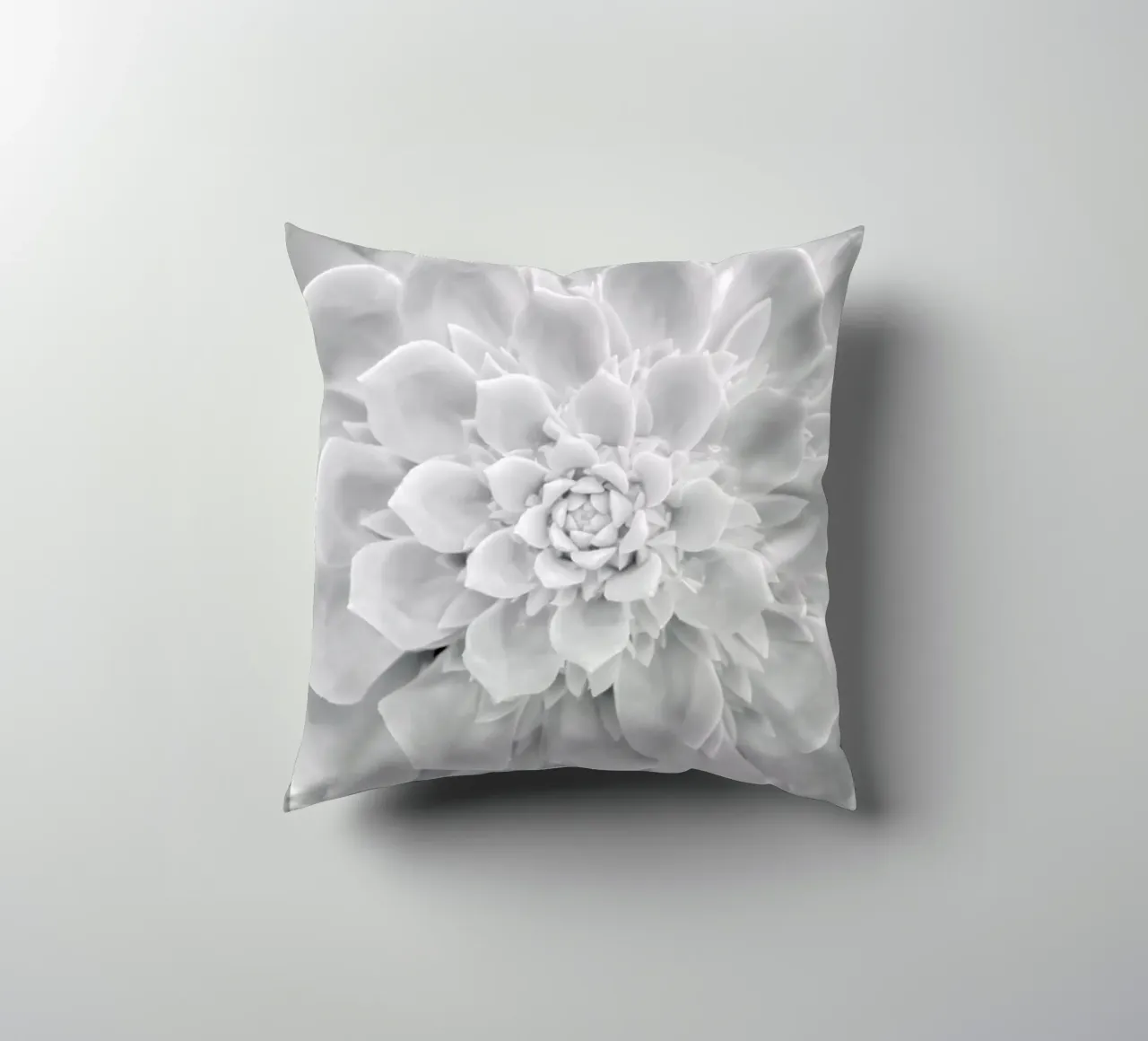 White Succulent decorative cushion by Victoria Frost