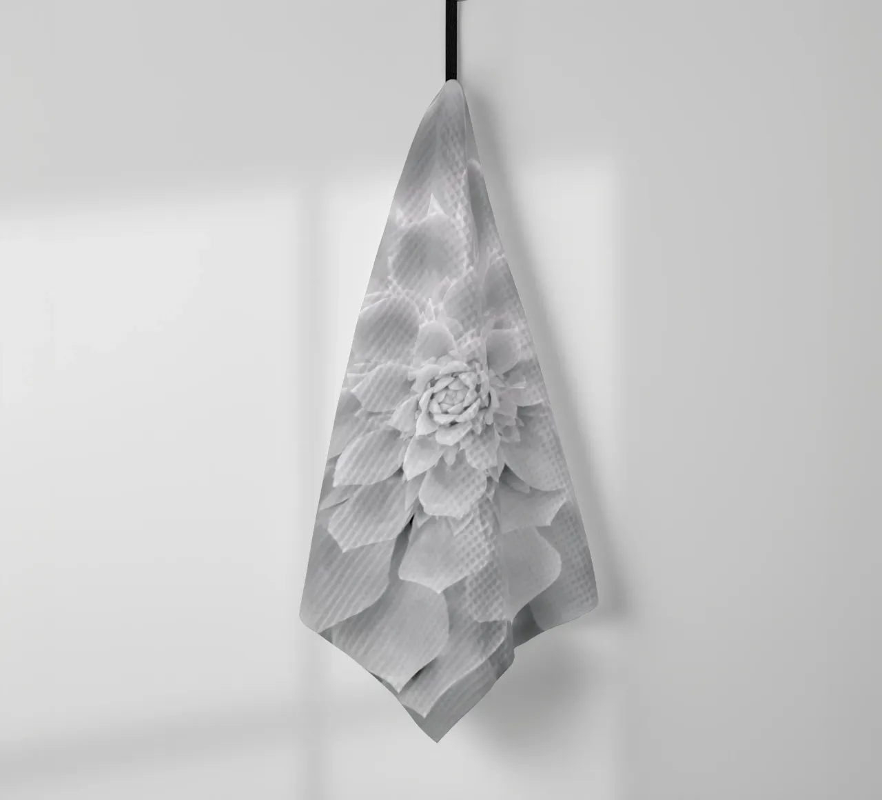 White Succulent tea towel by Victoria Frost