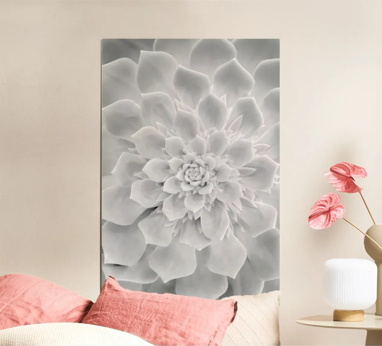 White Succulent poster da Victoria Frost