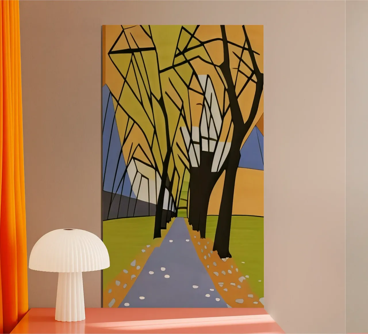 Viale_Natura_2 poster con telaio in alluminio da Abstract Art by LK