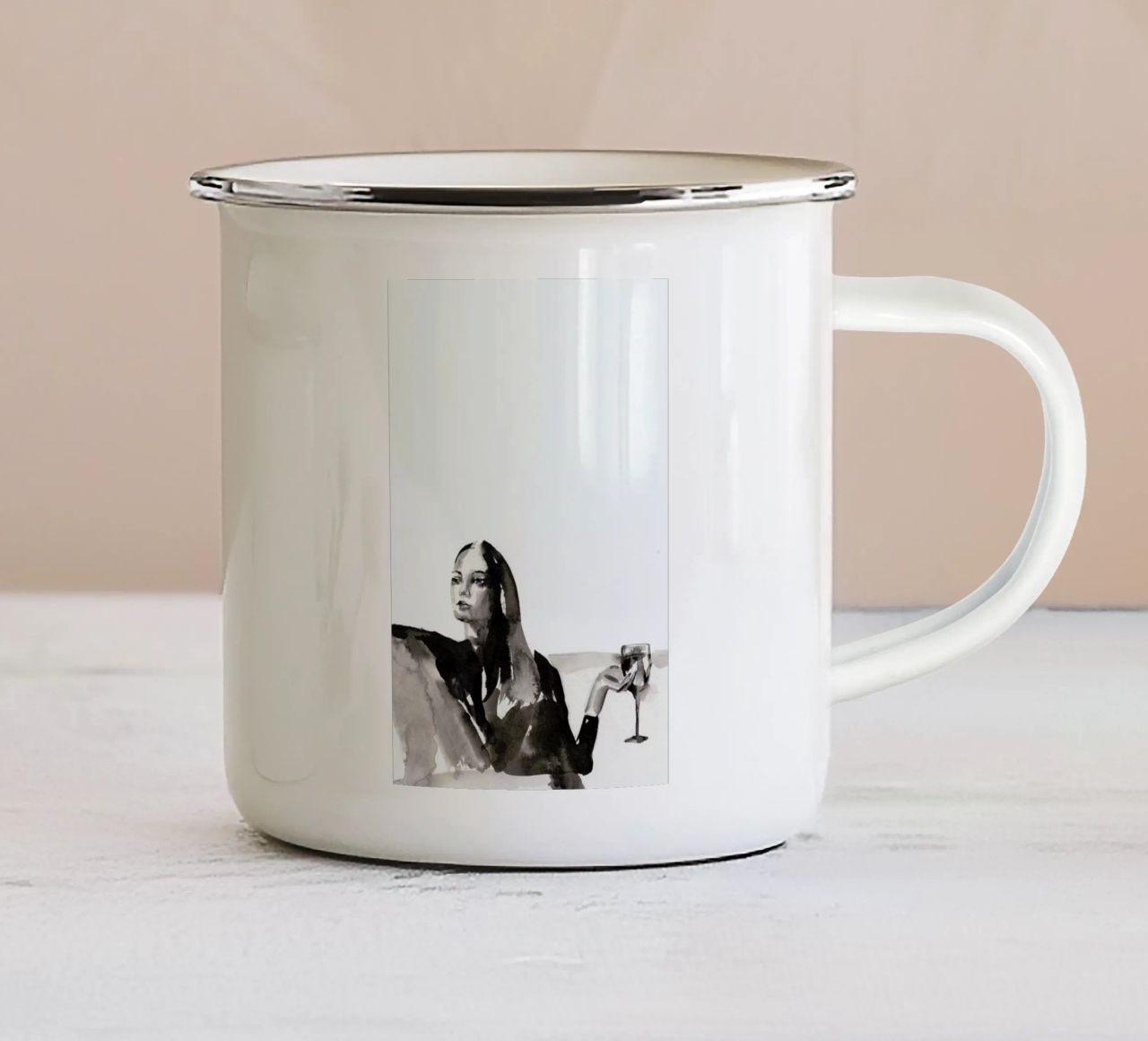 You Are Enough tazza in smalto da Victoria Verbaan