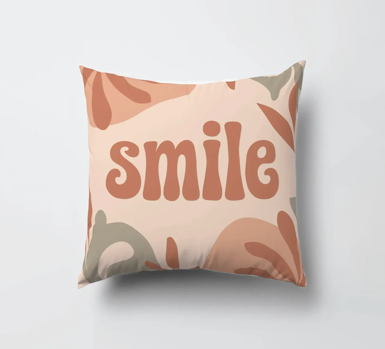 SMILE – Minimalist Boho Pastel Design cuscino da Soleil Basque