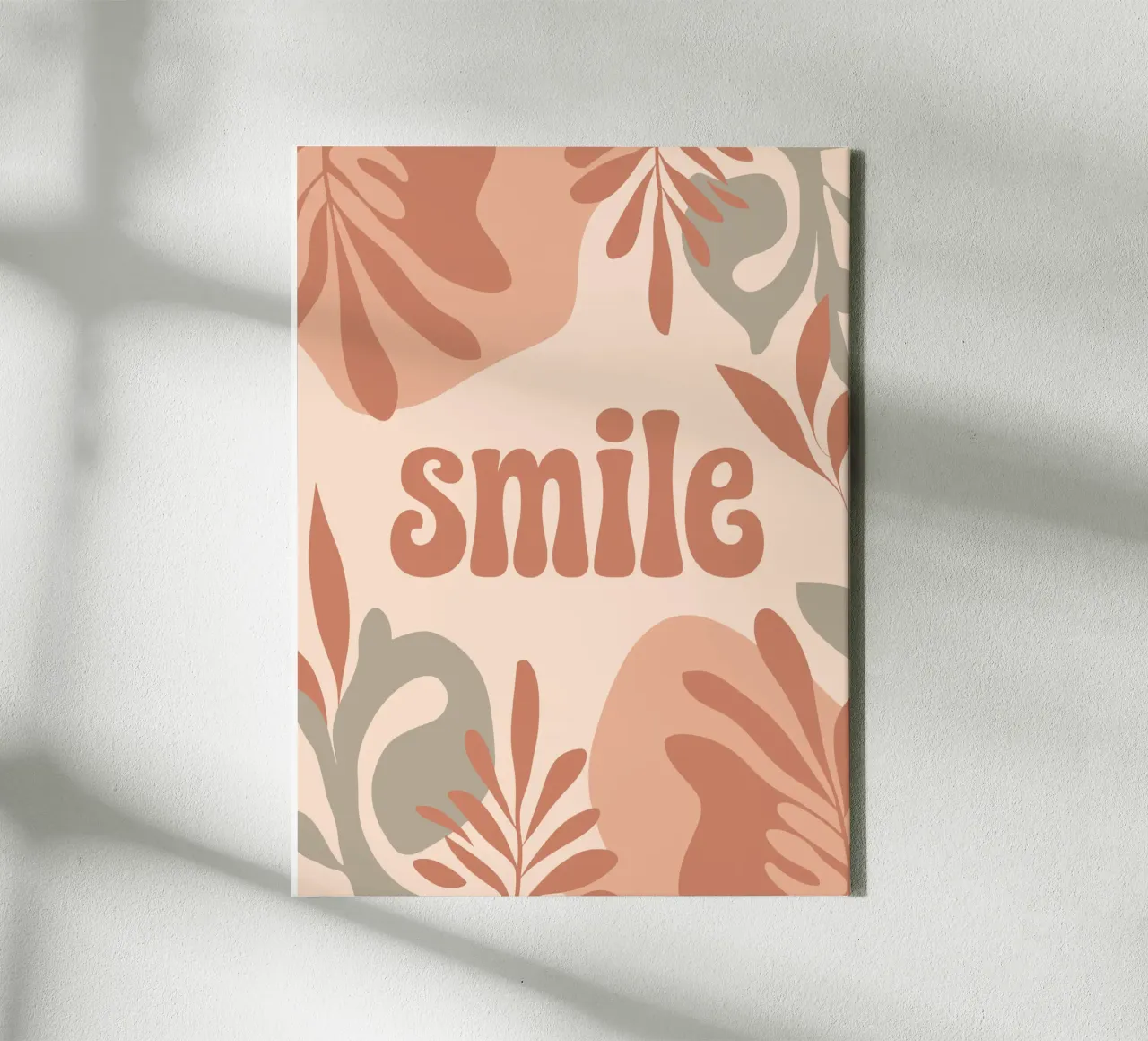SMILE – Minimalist Boho Pastel Design canvas met Baklijst van Soleil Basque