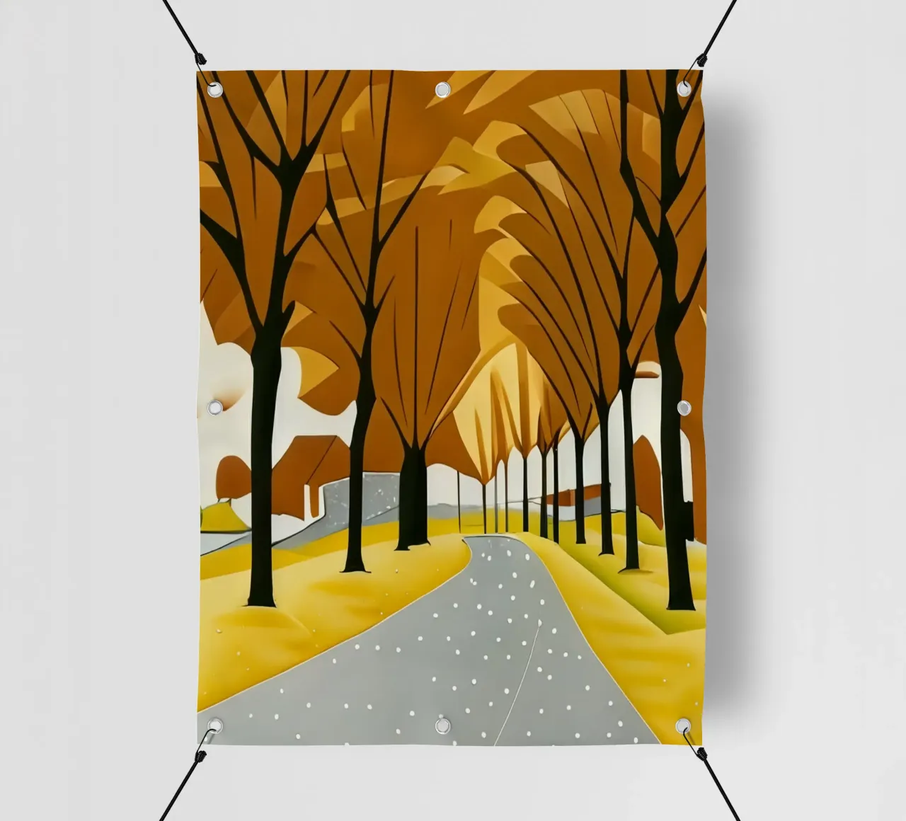 Viale_Natura_3 telo in pvc da Abstract Art by LK