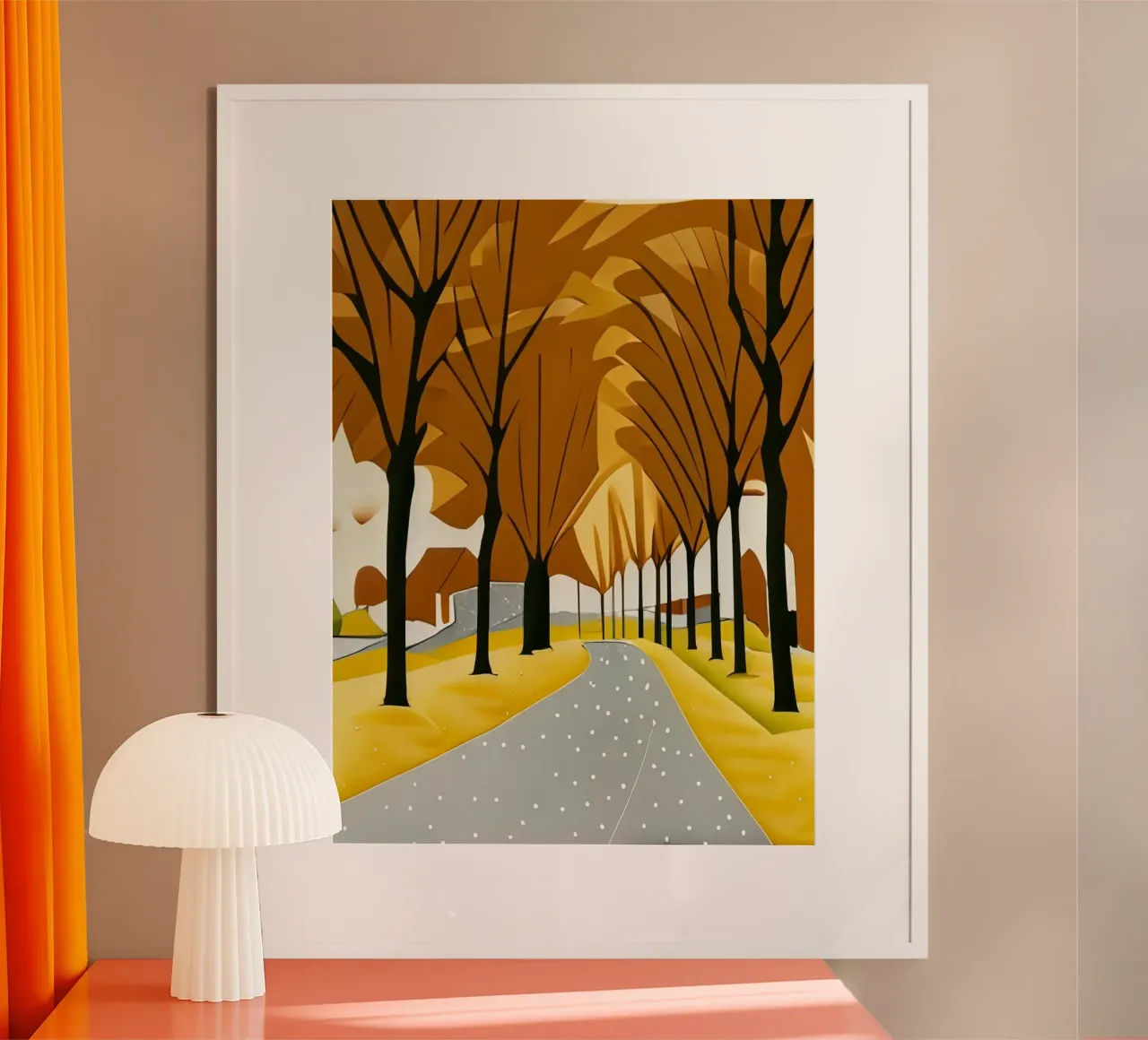 Viale_Natura_3 poster con telaio in legno da Abstract Art by LK
