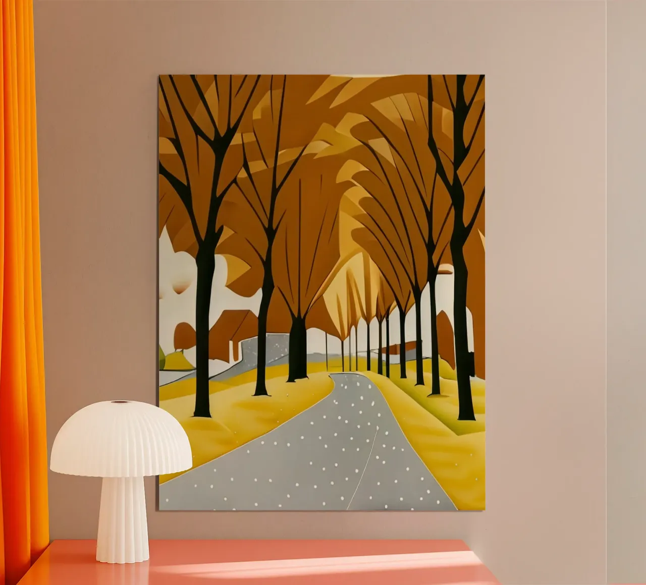 Viale_Natura_3 poster con telaio in legno da Abstract Art by LK