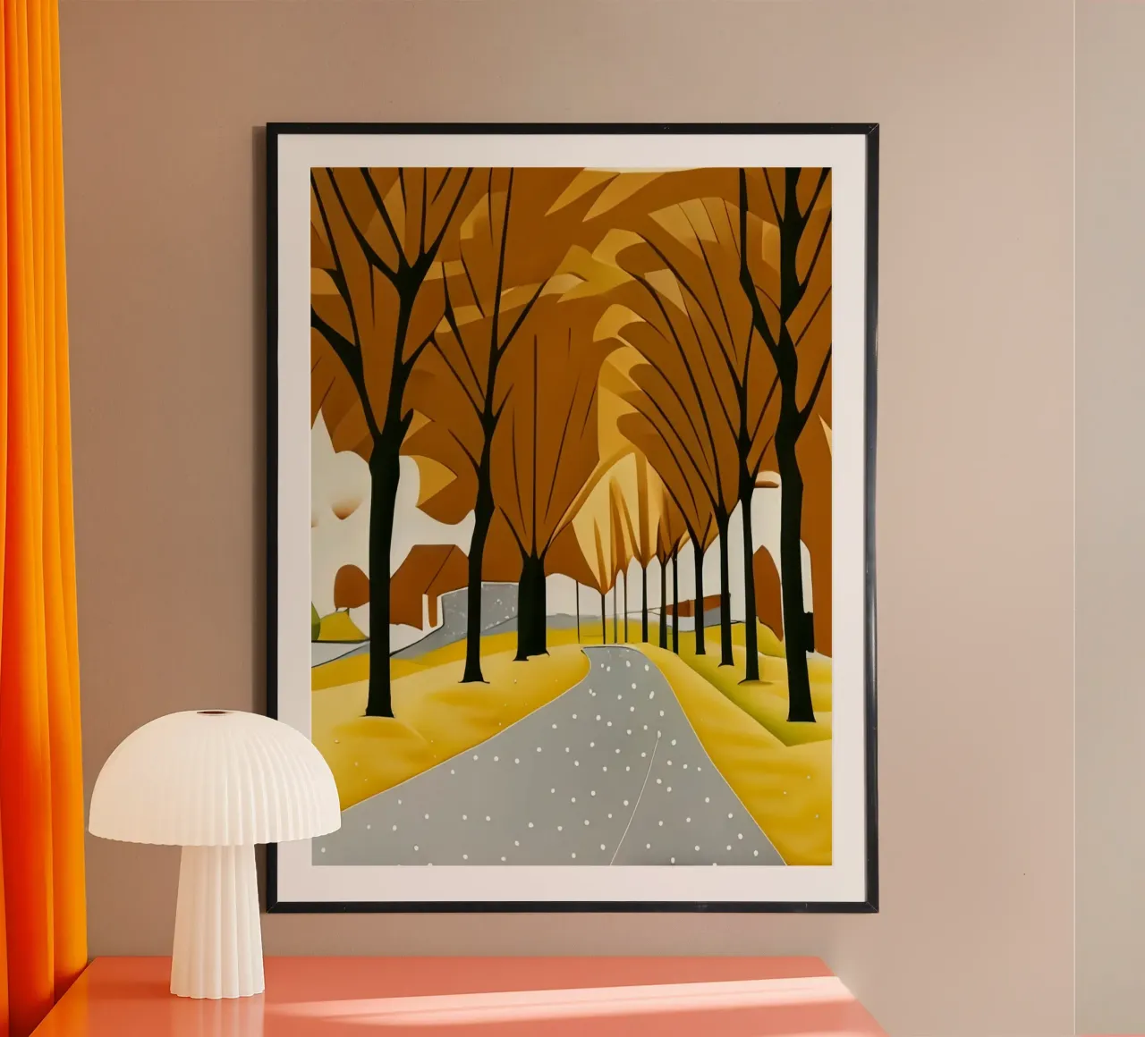 Viale_Natura_3 poster con telaio in legno da Abstract Art by LK