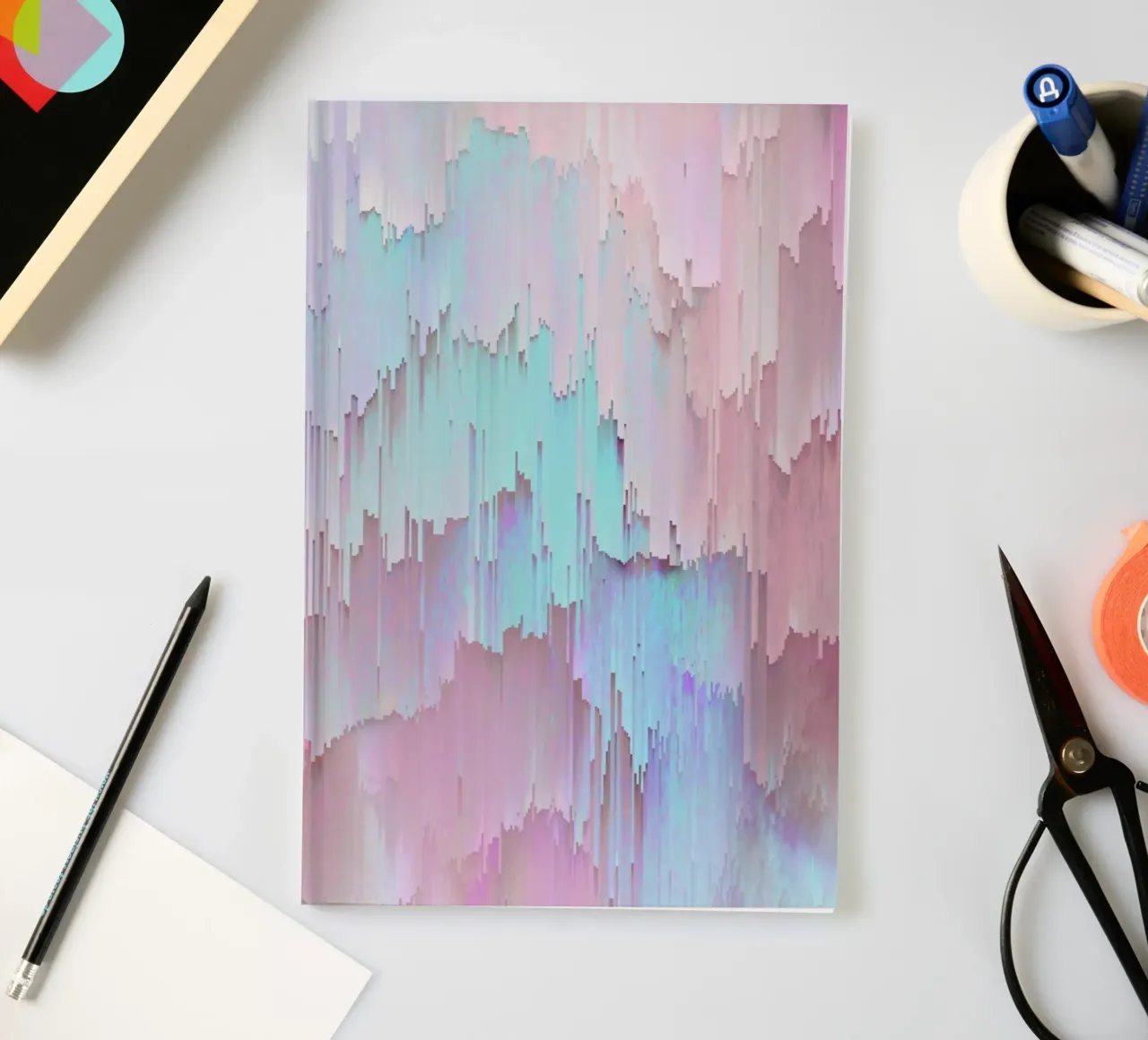 Pastel Glitches Fall notebook by cafelab