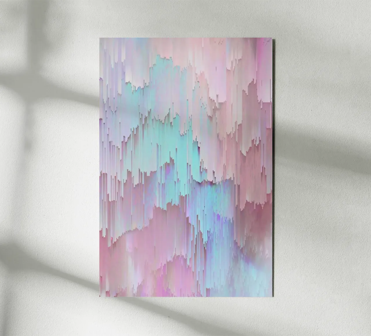 Pastel Glitches Fall alluminio dibond da cafelab