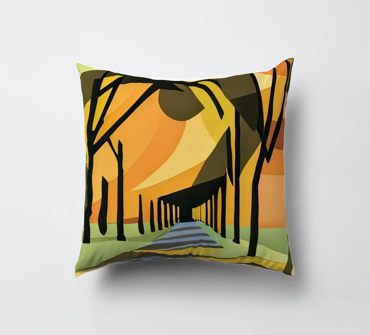 Nature_Avenue_4 decorative cushion by Abstract Art by LK