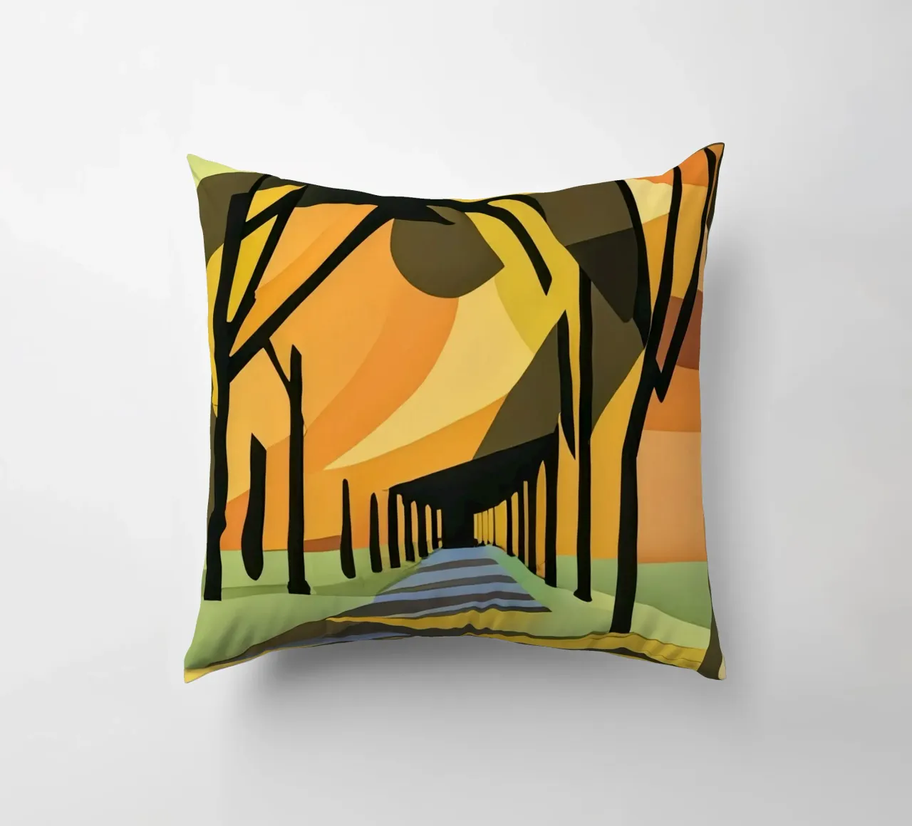 Nature_Avenue_4 decorative cushion by Abstract Art by LK