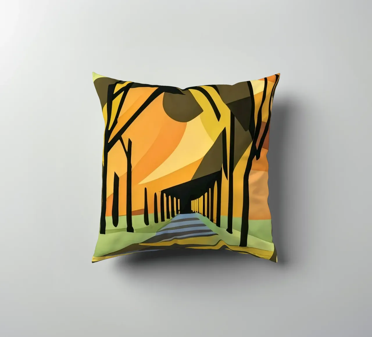 Nature_Avenue_4 decorative cushion by Abstract Art by LK