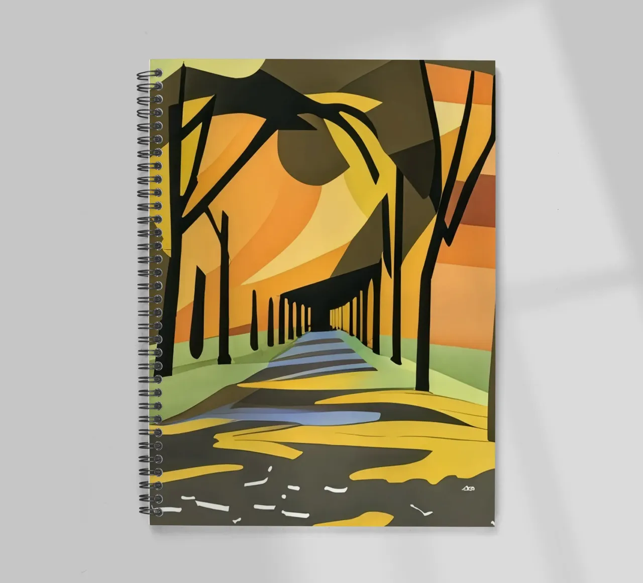 Nature_Avenue_4 spiral notebook by Abstract Art by LK