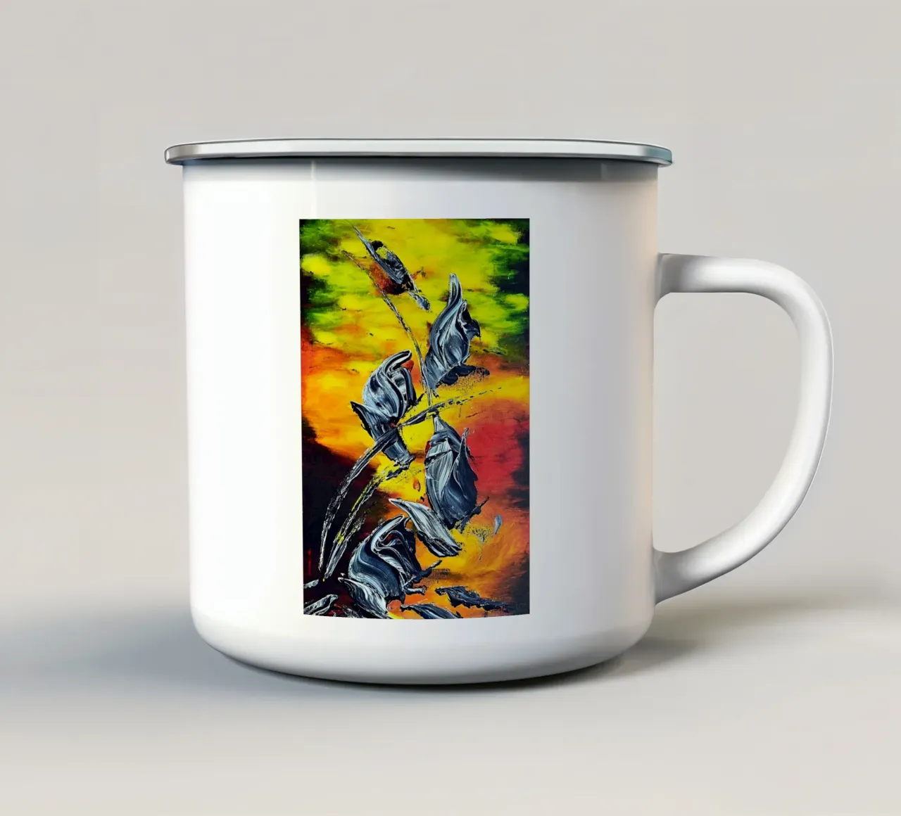 ASCENSION tazza in smalto da Thierry Vobmann Abstract painting
