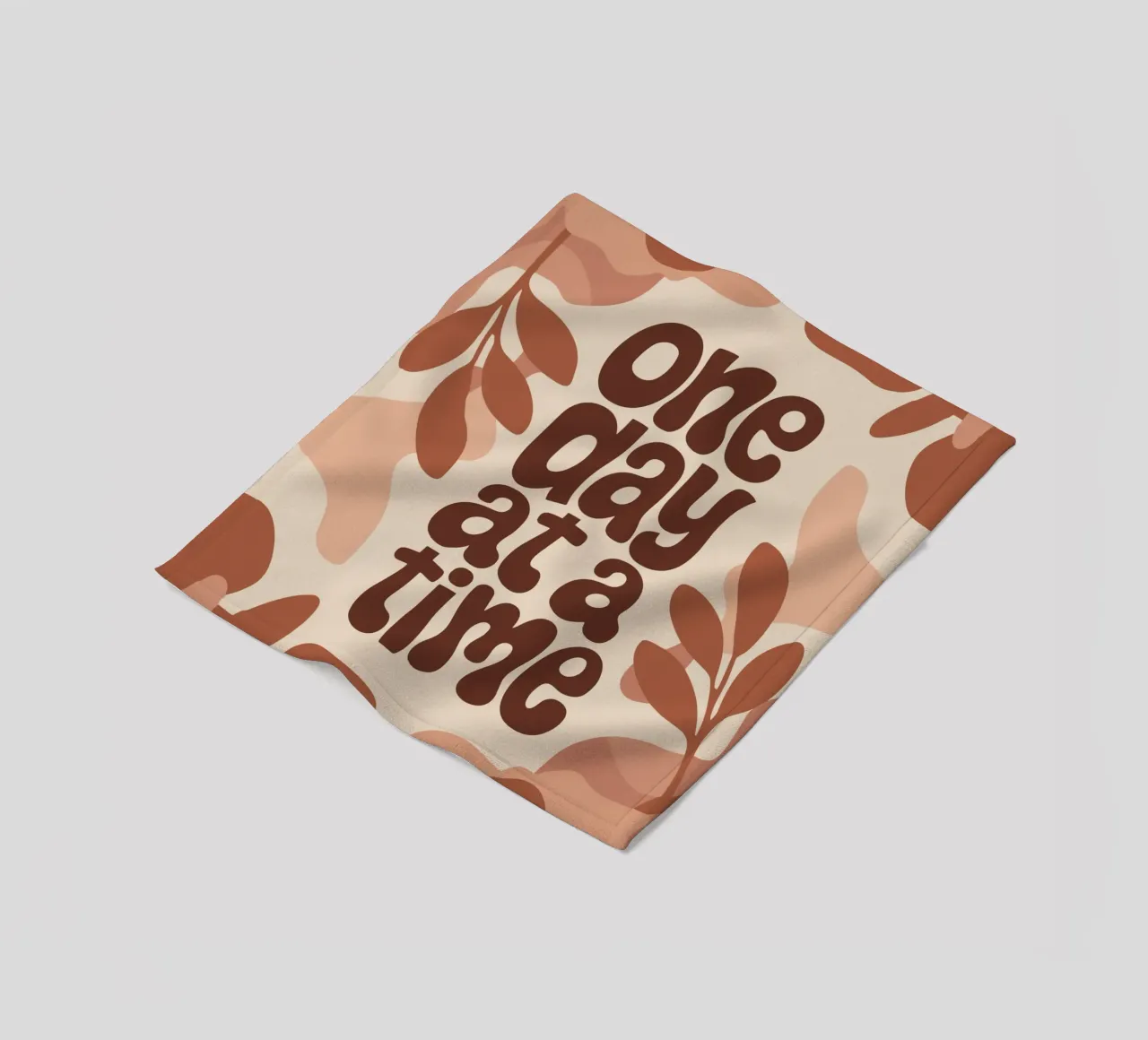 One Day at a Time – Boho Pastel Motivational Design coperta in pile da Soleil Basque