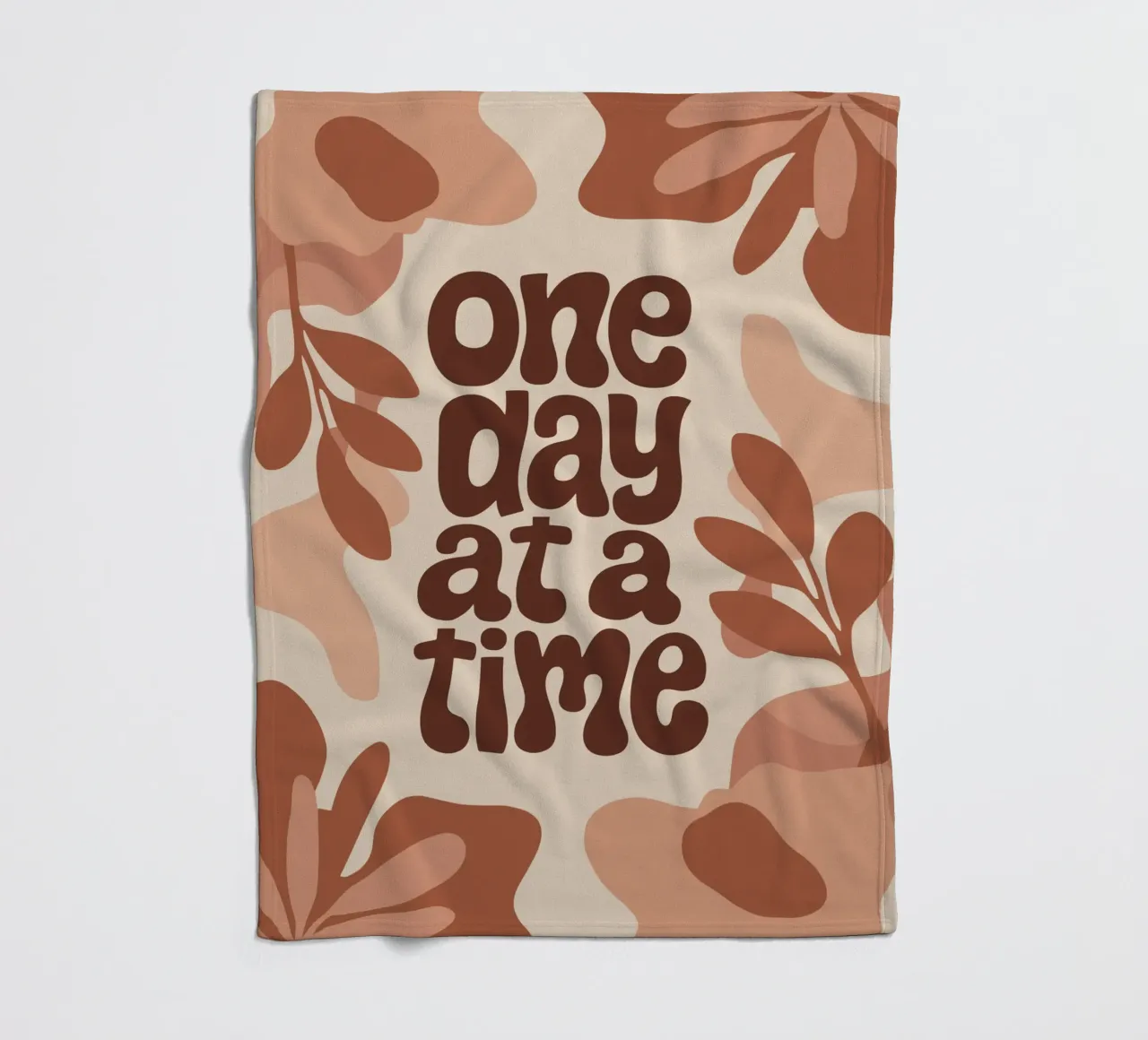 One Day at a Time – Boho Pastel Motivational Design coperta in pile da Soleil Basque