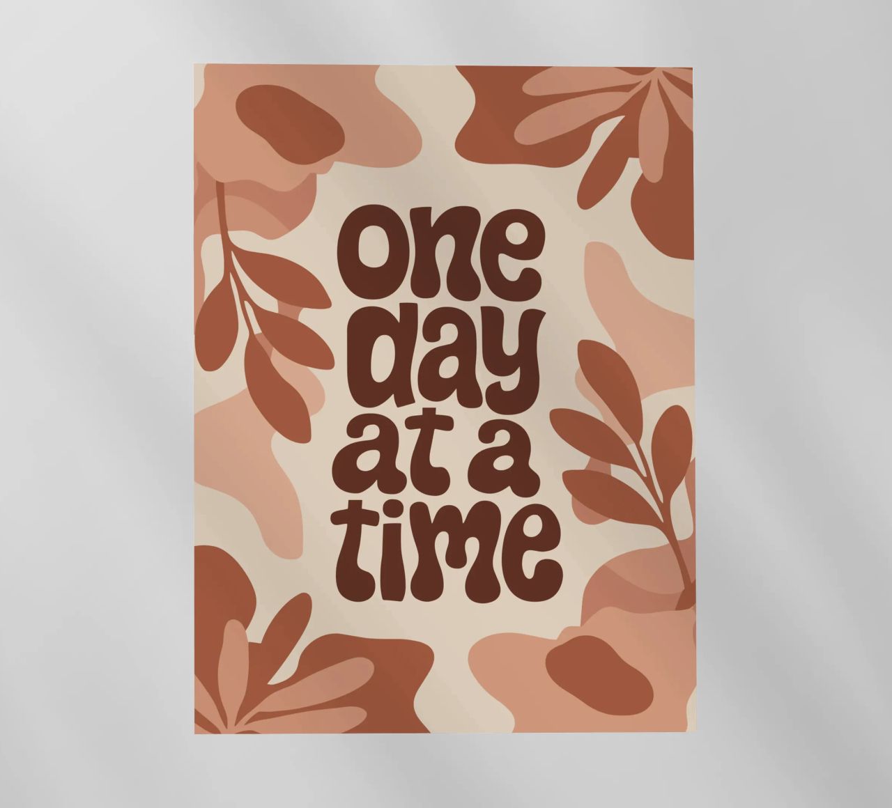One Day at a Time – Boho Pastel Motivational Design pellicola backlit da Soleil Basque