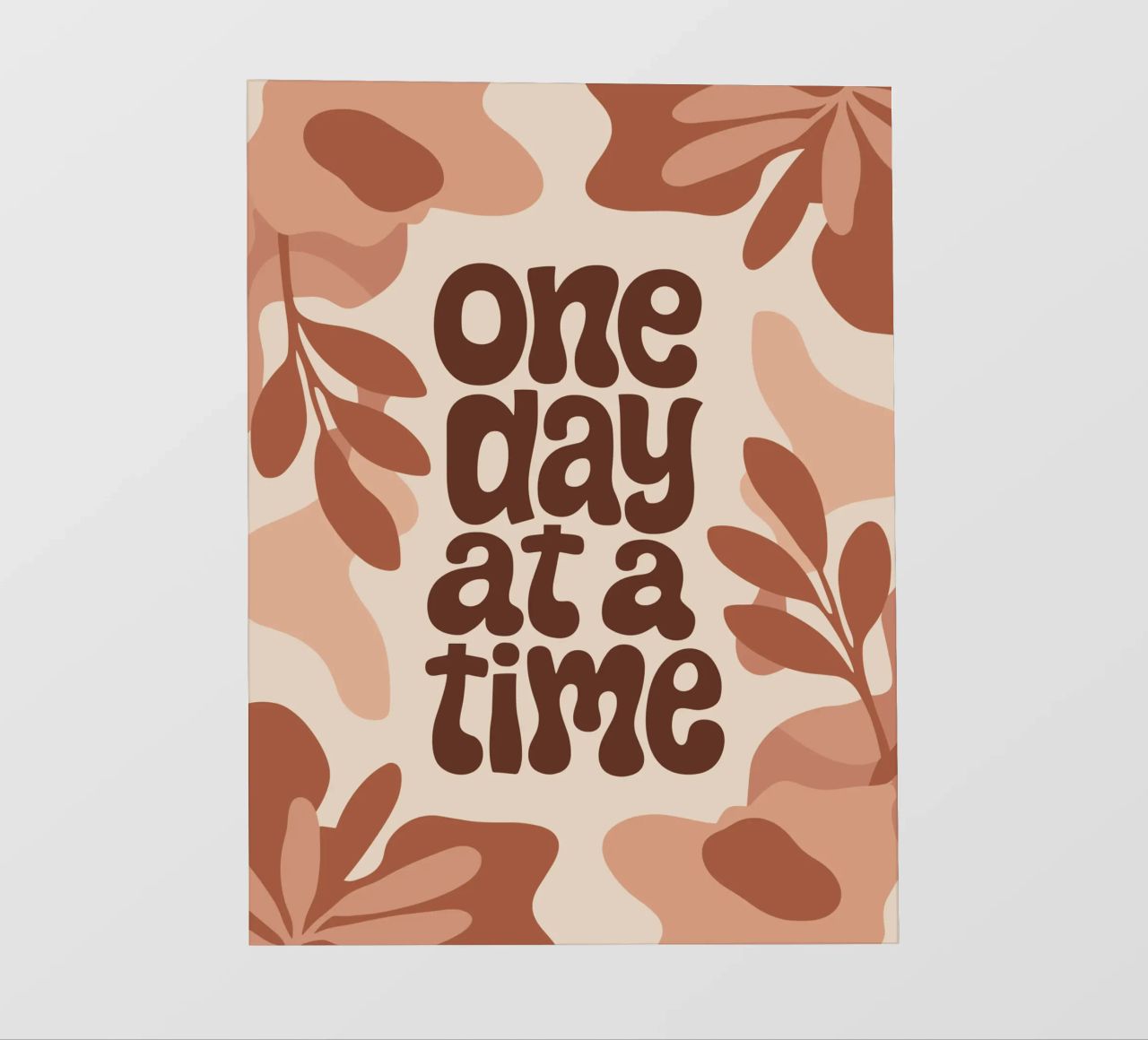 One Day at a Time – Boho Pastel Motivational Design pellicola backlit da Soleil Basque