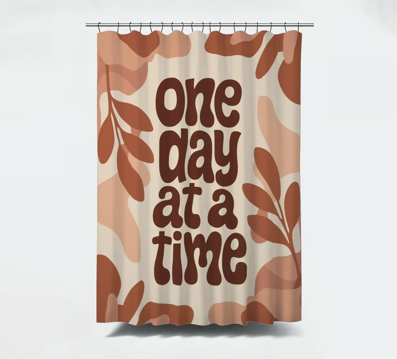 One Day at a Time – Boho Pastel Motivational Design tenda da doccia da Soleil Basque