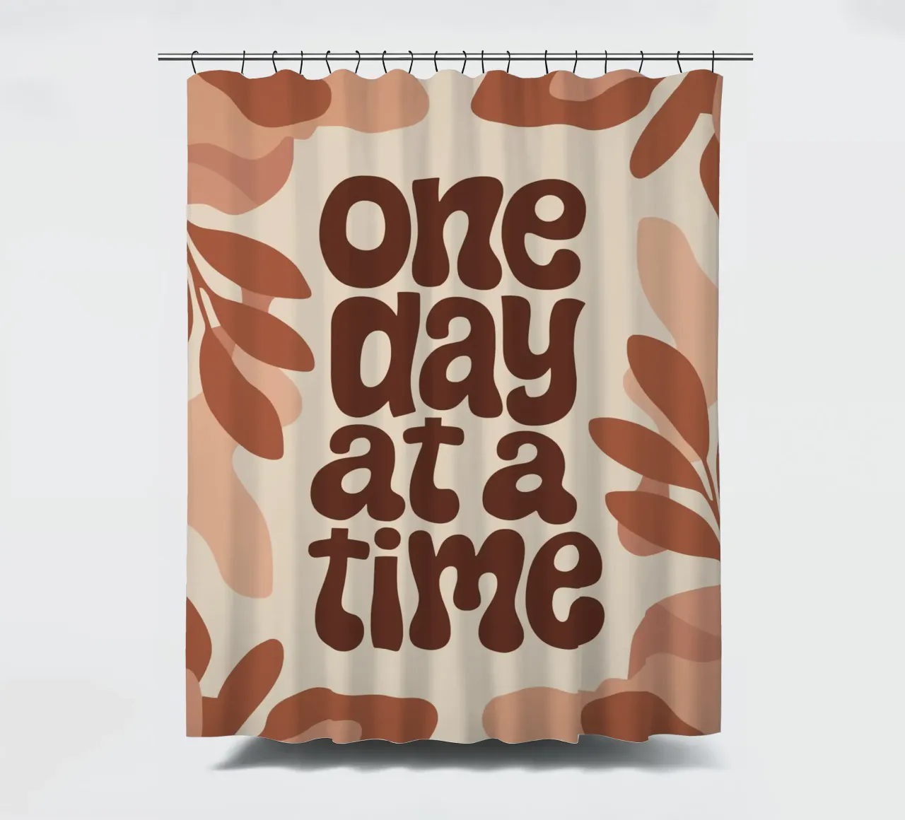 One Day at a Time – Boho Pastel Motivational Design tenda da doccia da Soleil Basque