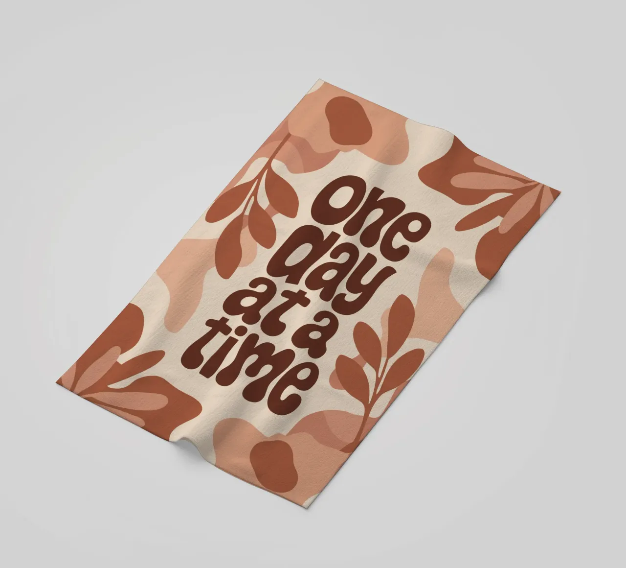 One Day at a Time – Boho Pastel Motivational Design telo mare da Soleil Basque