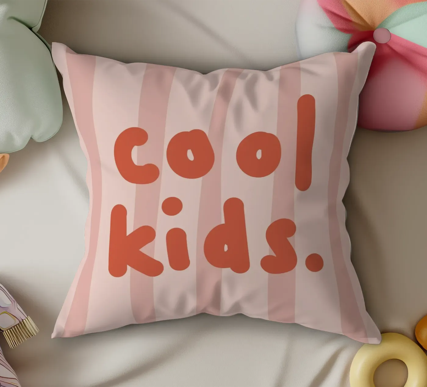 Cool kids pink Kissen von we line studio - design