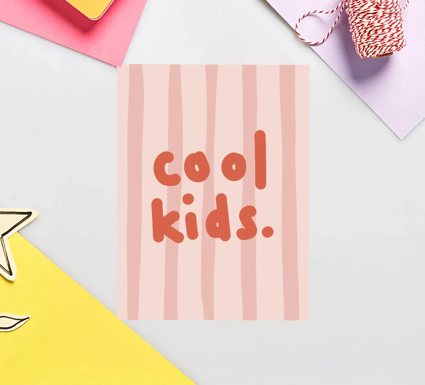 Cool kids pink autocollant de we line studio - design