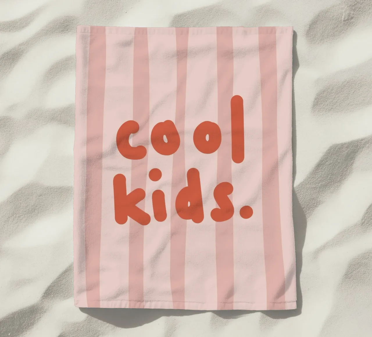 Cool kids pink beach towel by we line studio - design