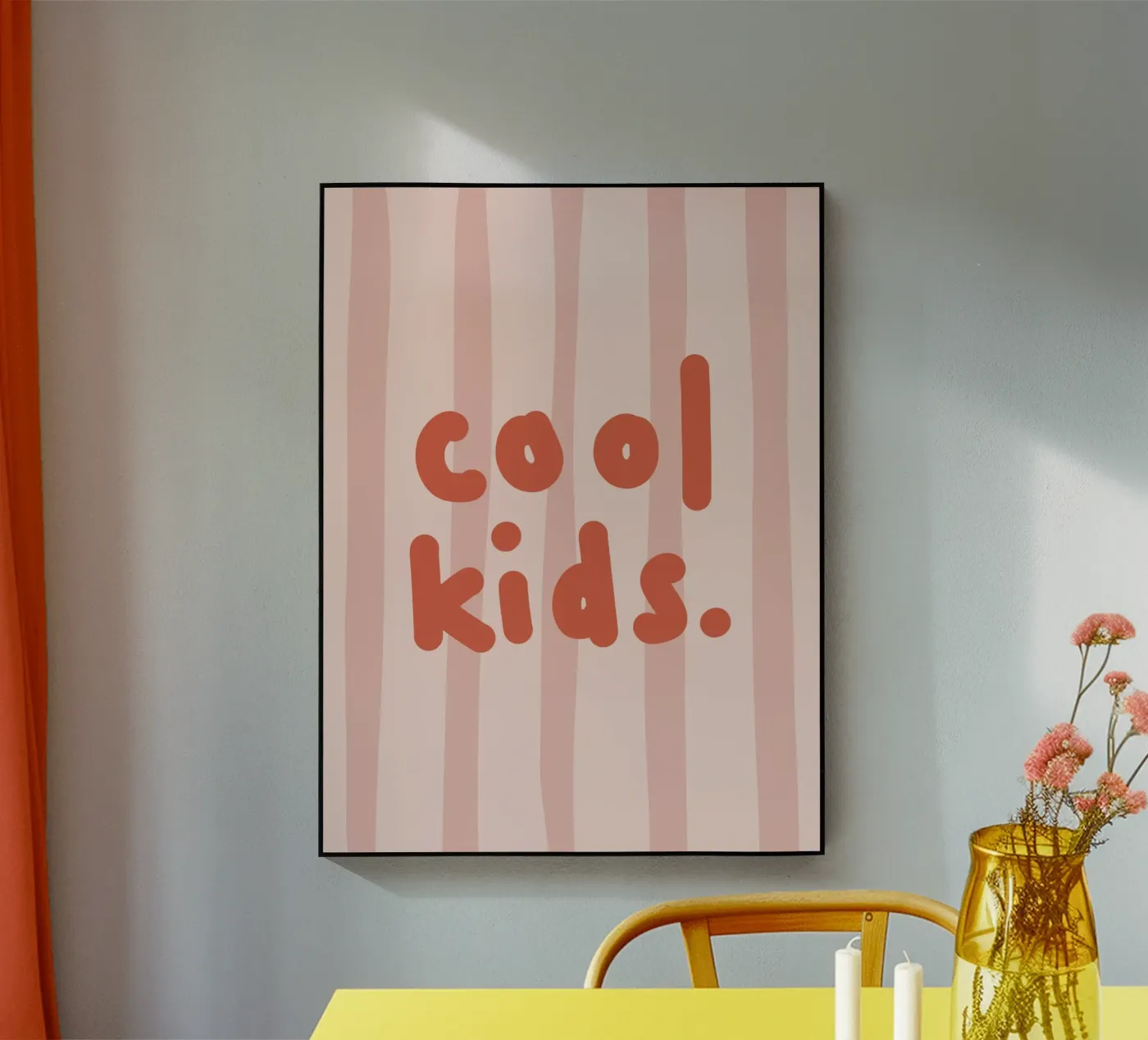 Cool kids pink Acryl-Glas von we line studio - design