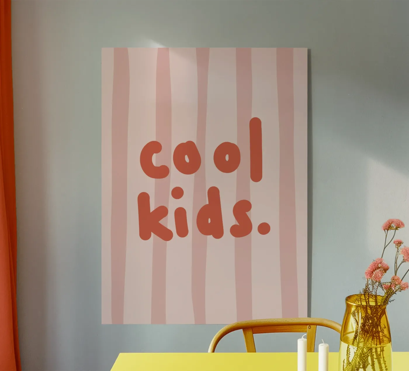 Cool kids pink Acryl-Glas von we line studio - design