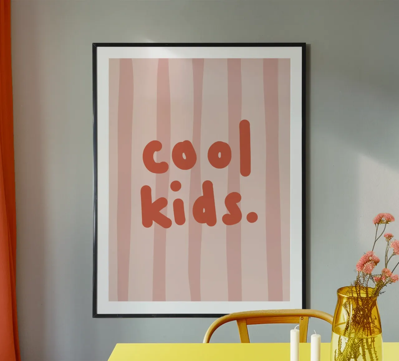 Cool kids pink poster by we line studio - design