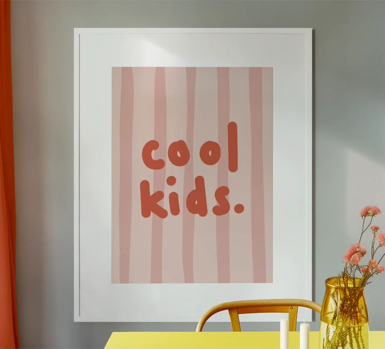 Cool kids pink poster by we line studio - design