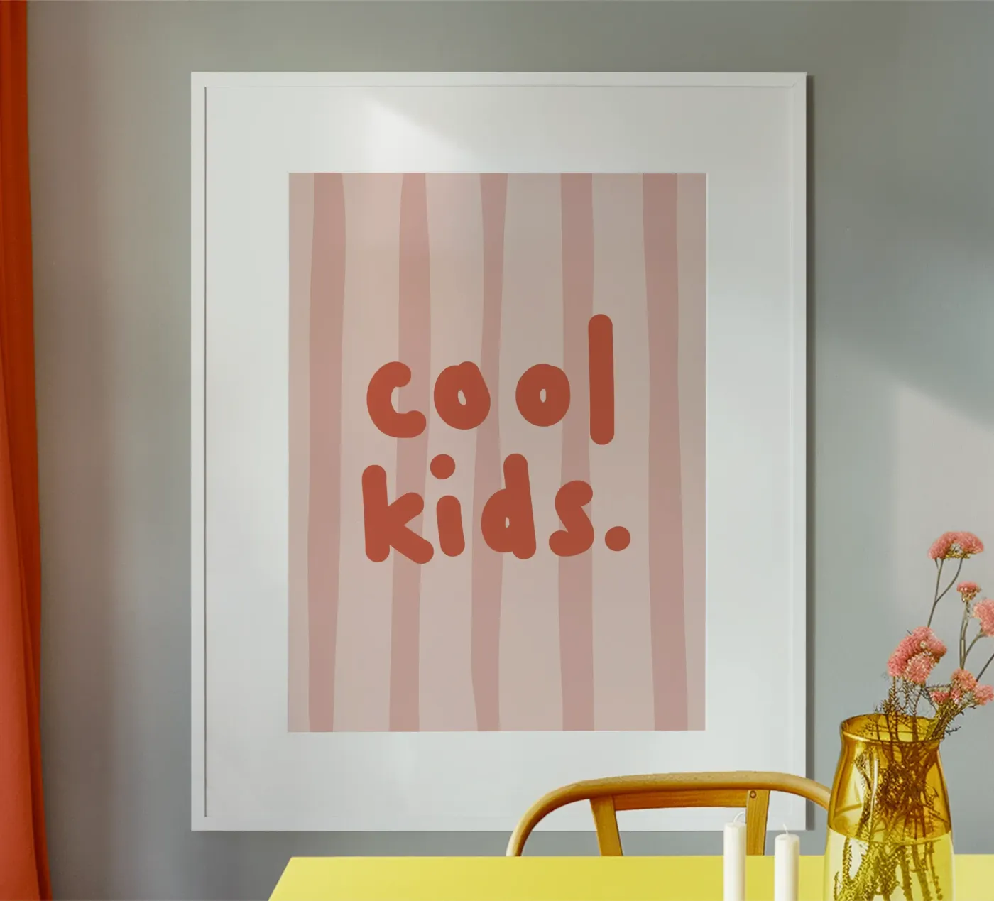 Cool kids pink Poster von we line studio - design