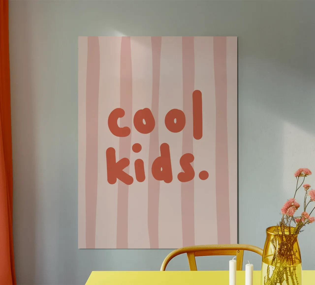 Cool kids pink poster by we line studio - design