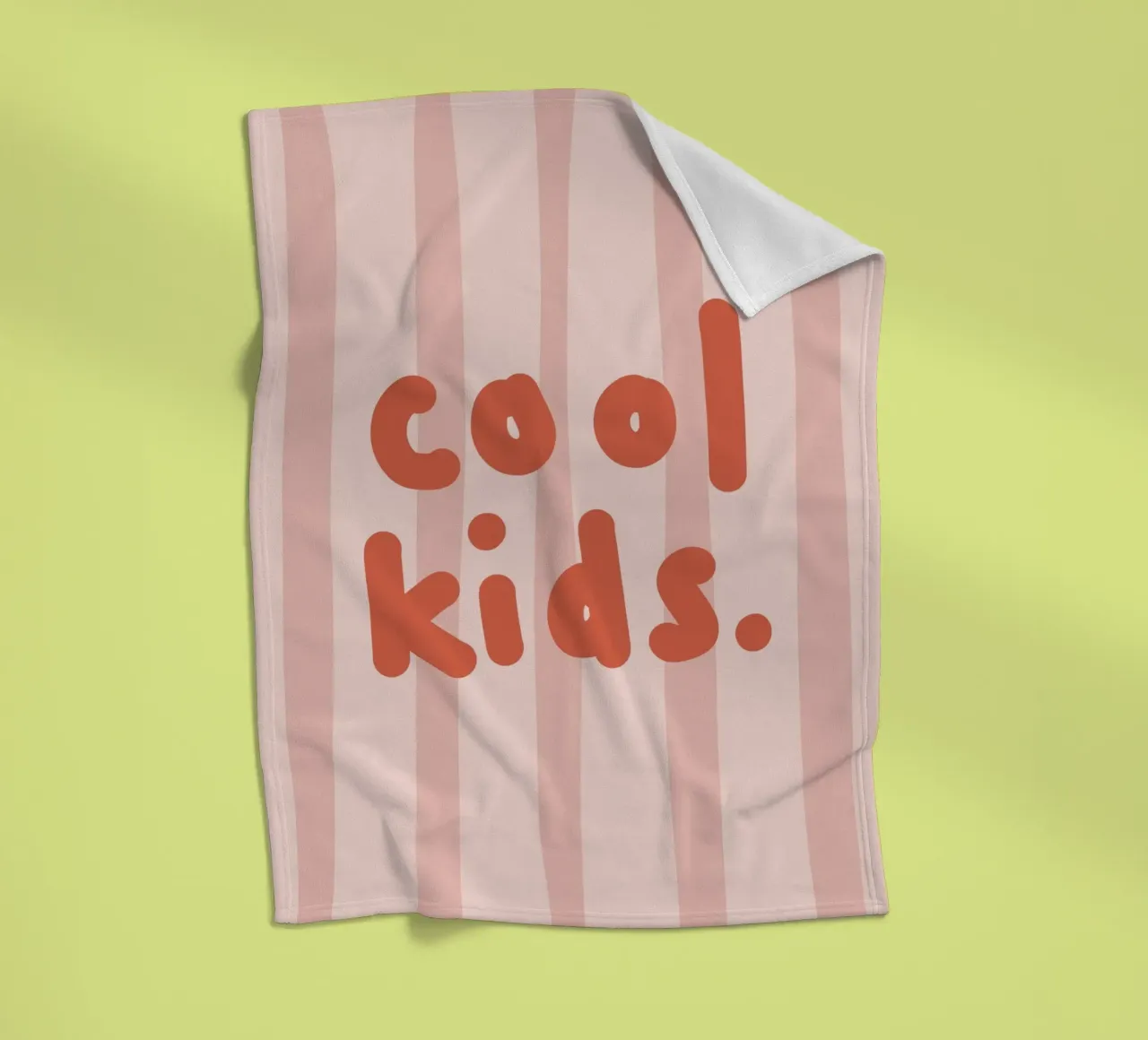 Cool kids pink fleece blanket by we line studio - design