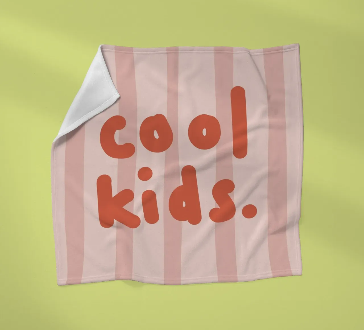 Cool kids pink fleece blanket by we line studio - design