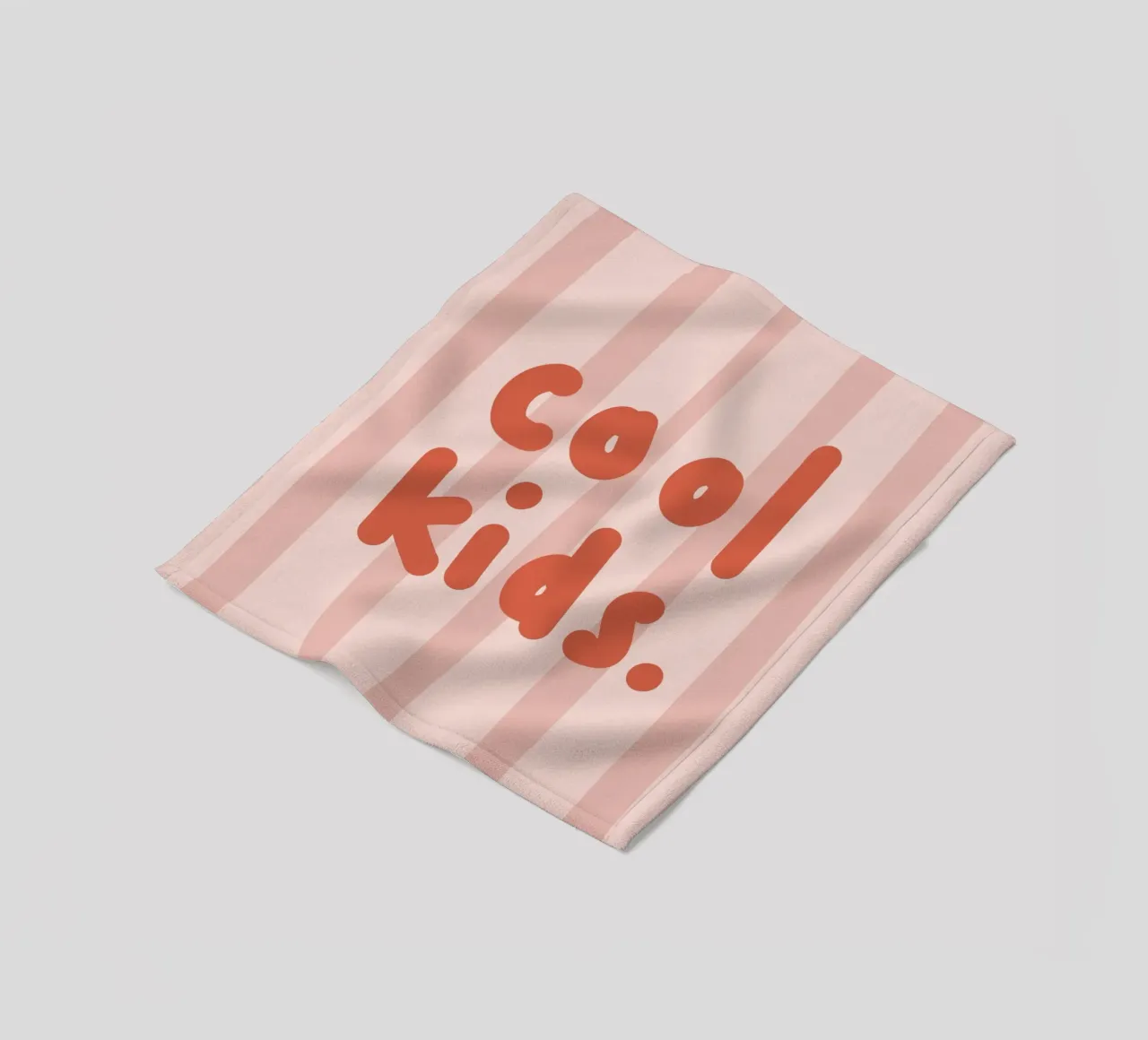 Cool kids pink fleece blanket by we line studio - design