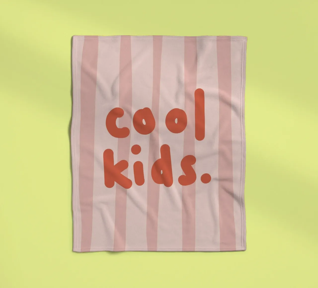 Cool kids pink fleece blanket by we line studio - design