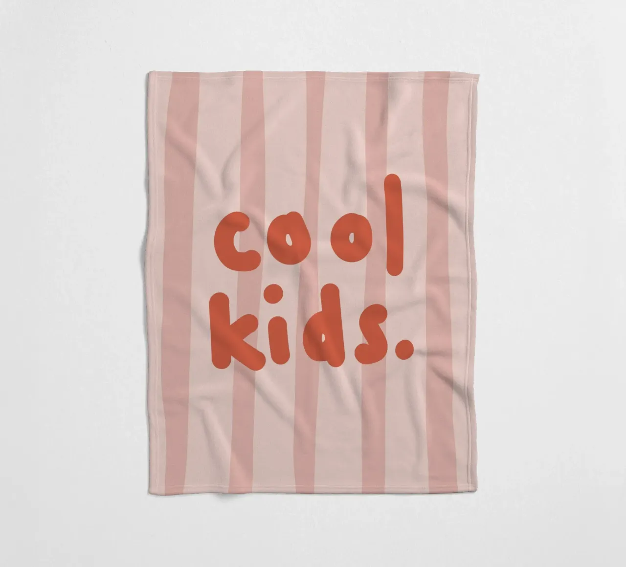 Cool kids pink fleece blanket by we line studio - design