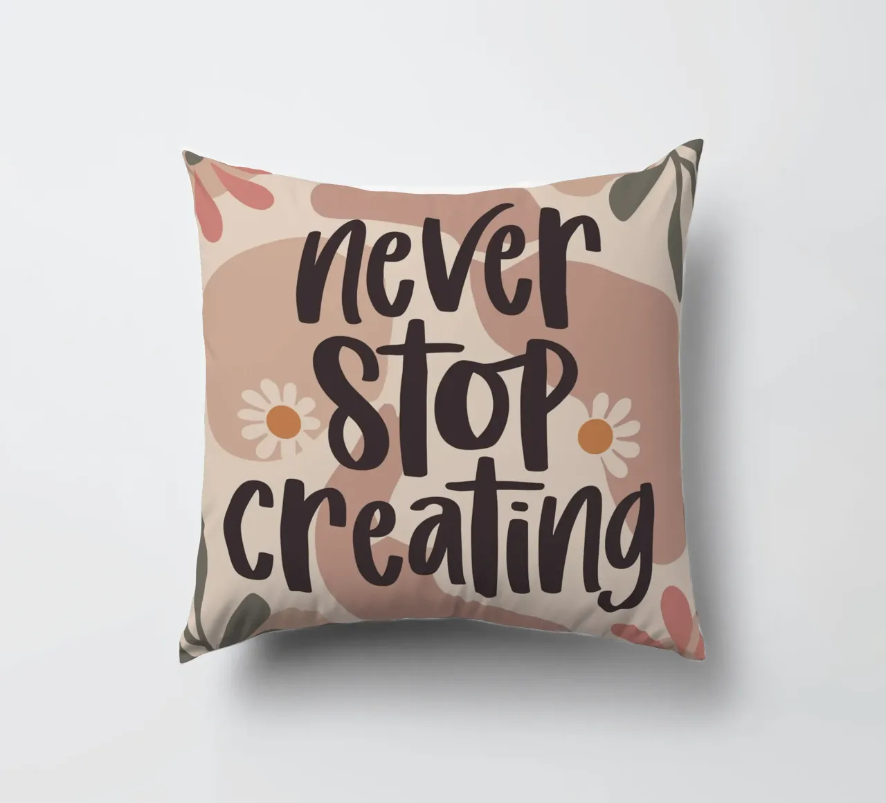 Never Stop Creating – Boho Pastel Crafting Design cuscino da Soleil Basque